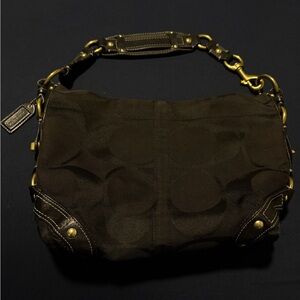 Coach 10619 Signature Jacquard Hobo Carly Shoulder Bag